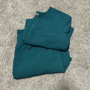 Mandala scrub set — Caribbean blue